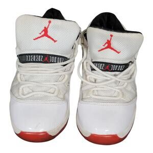Nike Air Jordan‎ 11 Retro Low Top White Varsity Red/Blk Shoes 505835-111 Boys 3Y